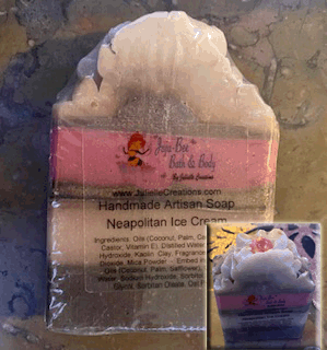 Neapolitan Ice Cream Handmade Artisan Soap -  Cold Process Soap