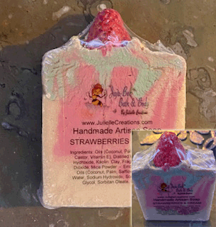 Strawberries and cream - Handmade Artisan Soap -  Cold Process Soap