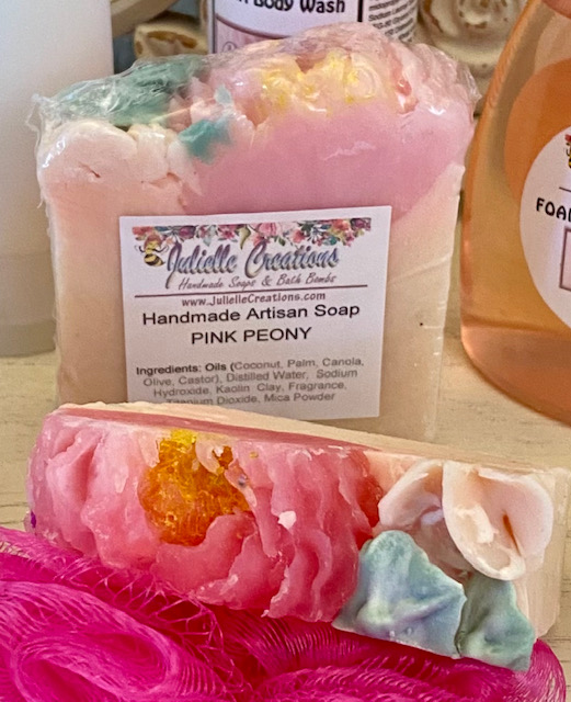 Pink Peony Handmade Artisan Soap -  Cold Process Soap
